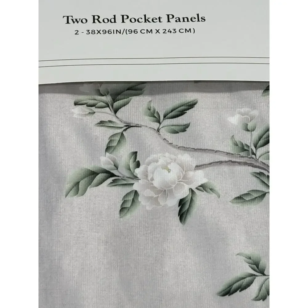 Callisto Home Heron Bird Window Curtains Panels 38 X 96” Set Of 4 Panels Blush